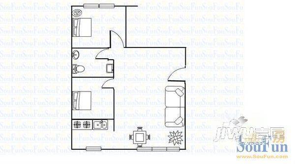 西钦小区3室2厅1卫户型图