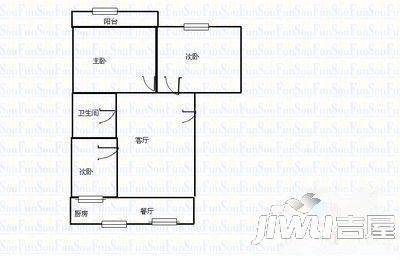 西钦小区3室2厅1卫户型图