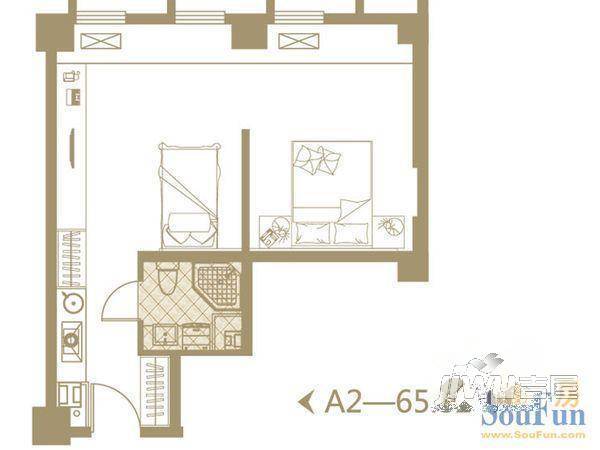 御清园3室1厅1卫户型图