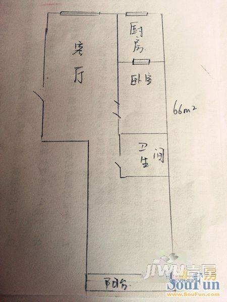 皇冠精装公寓3室2厅1卫户型图