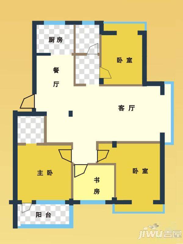 高区海景花园4室2厅2卫户型图