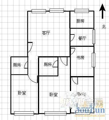 樱花小区2室1厅1卫户型图