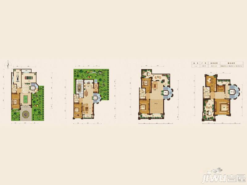 宝源珑湾别墅5室3厅4卫438.4㎡户型图