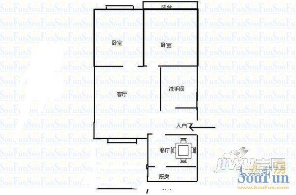 威海西御康3室2厅2卫户型图