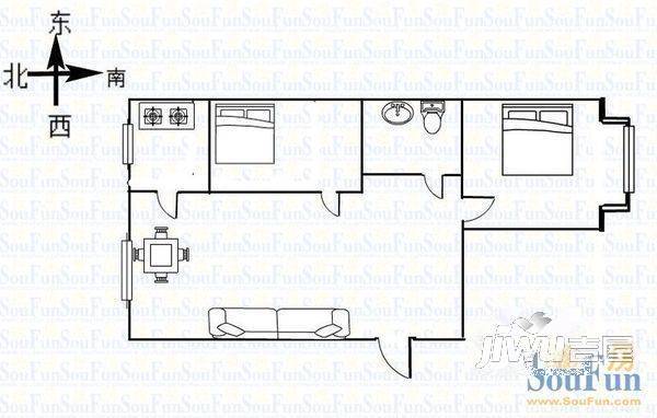 悦海花园3室2厅2卫189.1㎡户型图