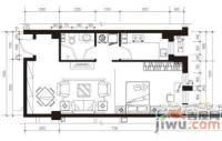 中房富力城1室1厅1卫68㎡户型图
