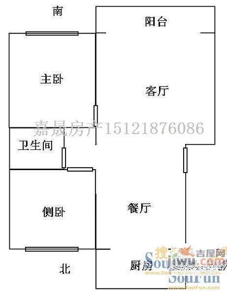 水利小区2室2厅1卫户型图