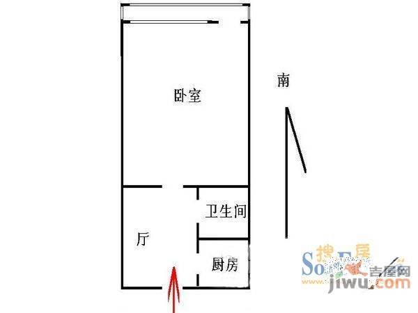 中都花园2室2厅1卫户型图