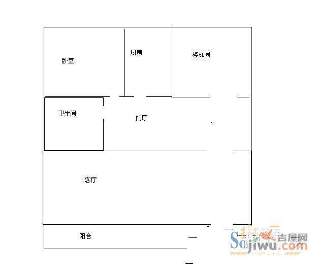 西桥巷2室1厅1卫户型图