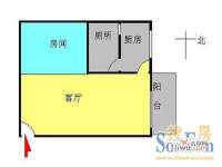 庆兴苑1室1厅1卫户型图