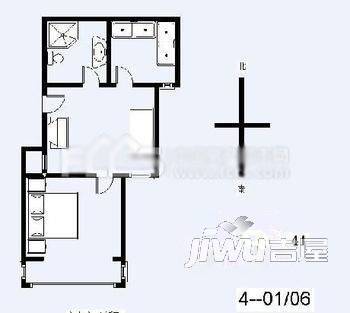 怡景苑2室1厅1卫户型图