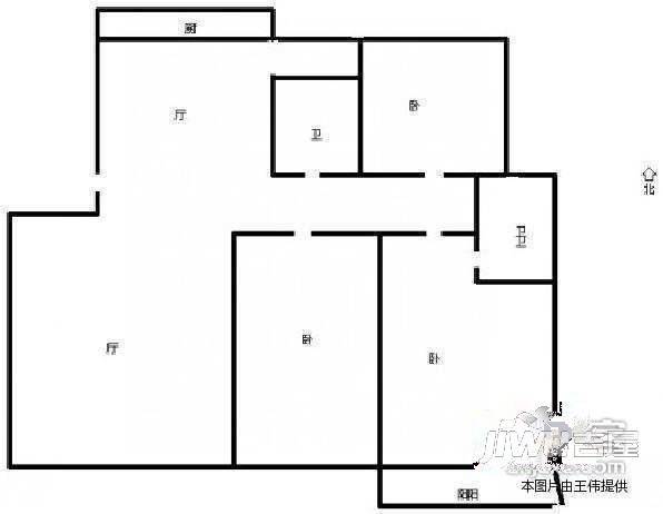 吉泰公园世家3室2厅2卫户型图