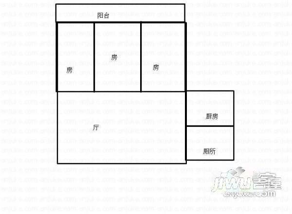 吉泰公园世家3室2厅2卫户型图