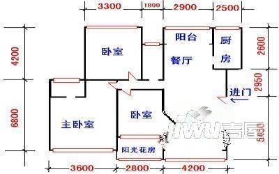 交警支队家属院0室2厅1卫户型图