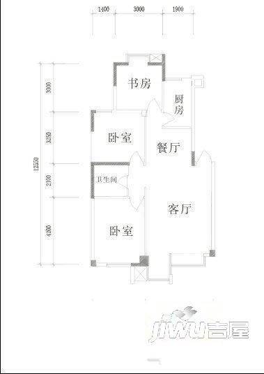 北安小区2室1厅1卫户型图