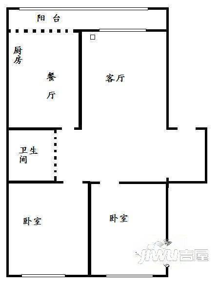 北安小区2室1厅1卫户型图