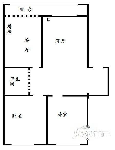 北安小区2室1厅1卫户型图