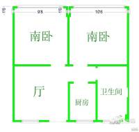 北安小区2室1厅1卫户型图