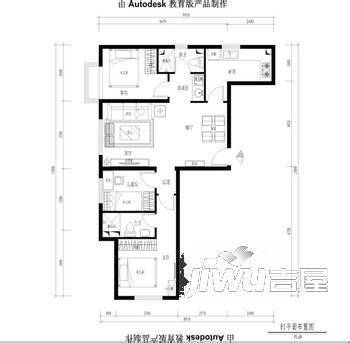 北苑小区金菊园2室2厅1卫户型图