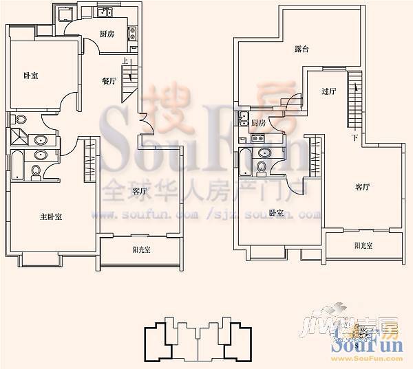 新材小区2室2厅1卫户型图