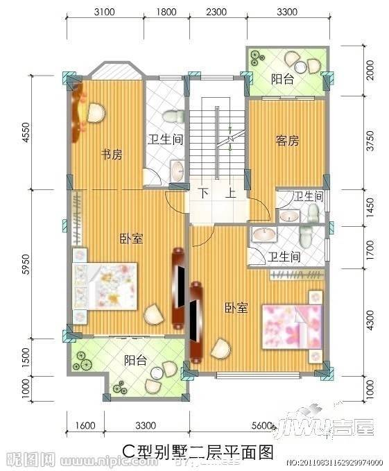 文建小区3室2厅2卫户型图