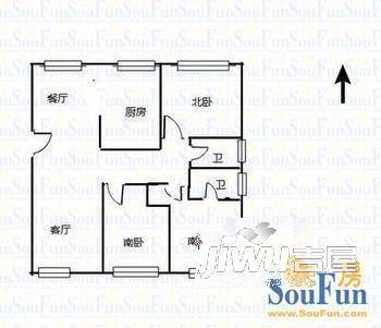 福祥小区3室2厅1卫户型图