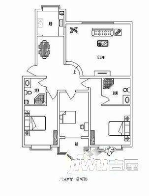 福祥小区3室2厅1卫户型图