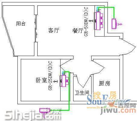 逸馨苑2室2厅1卫户型图