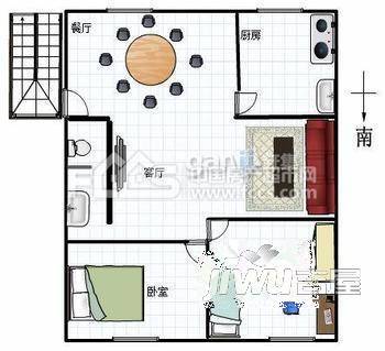 嘉园小区2室2厅1卫户型图