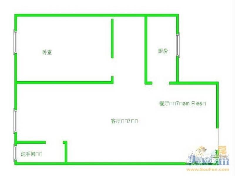 月湖湾2室2厅1卫户型图