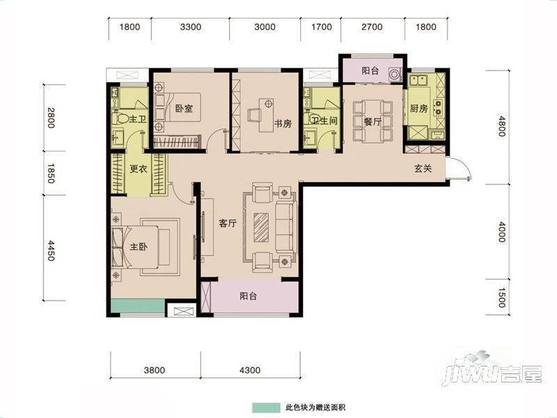 月湖湾2室2厅1卫户型图