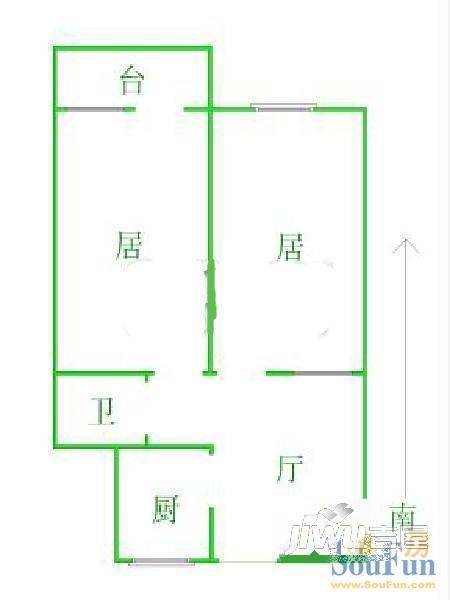 怀远市场1室1厅1卫户型图