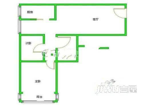 丽水家园2室2厅1卫户型图