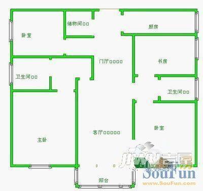 锦绣苑3室1厅1卫户型图