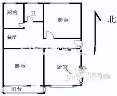 锦绣苑3室1厅1卫户型图