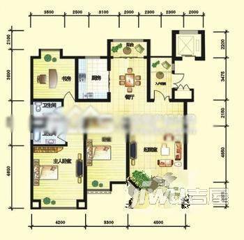 长兴园2室2厅1卫户型图