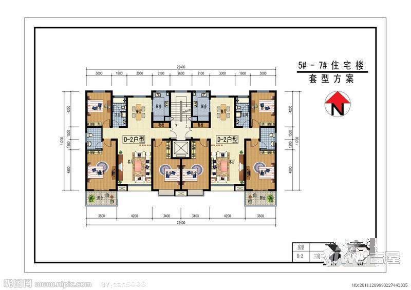 银税花园2室2厅1卫户型图