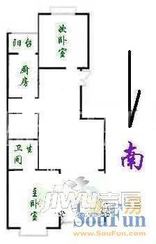 银税花园2室2厅1卫户型图