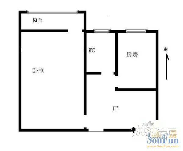 银新康居苑A4区3室2厅1卫户型图