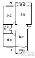 百通苑2室2厅1卫户型图