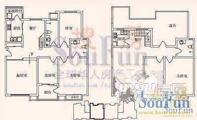 正丰花园2室2厅1卫户型图