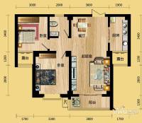 三鑫如意苑2室2厅1卫87.3㎡户型图