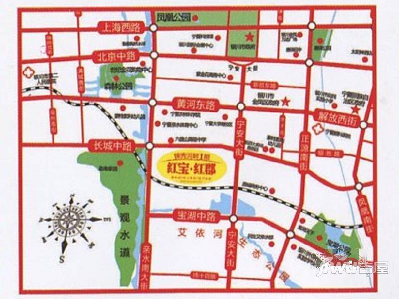 红宝锦秀河畔位置交通图图片