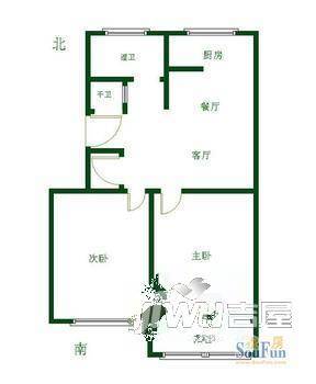 嘉屋苑2室2厅1卫100.6㎡户型图