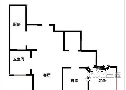 红运新村2室2厅1卫户型图