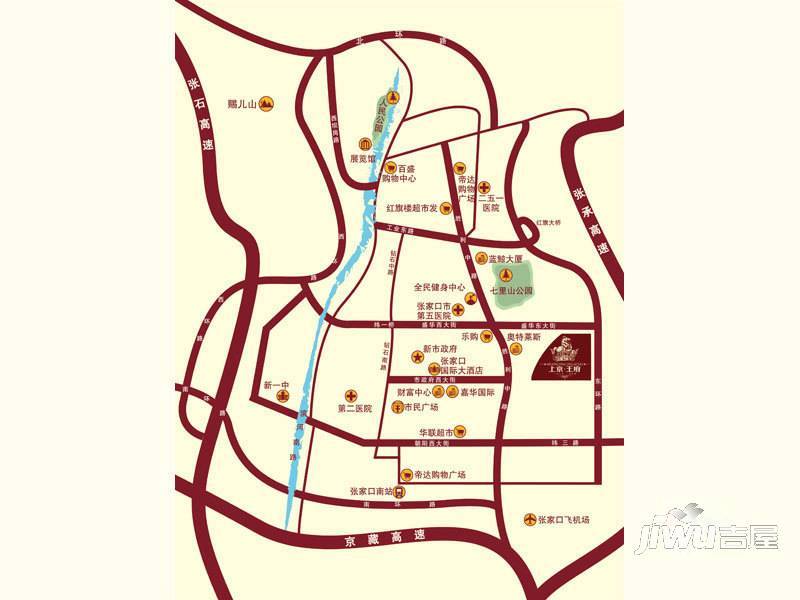 上京王府位置交通图