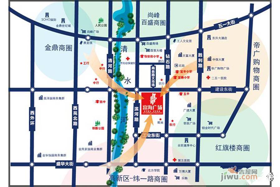 富海广场位置交通图