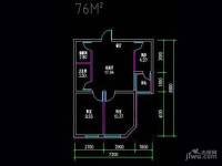 高教新城·学区嘉园3室2厅2卫76㎡户型图