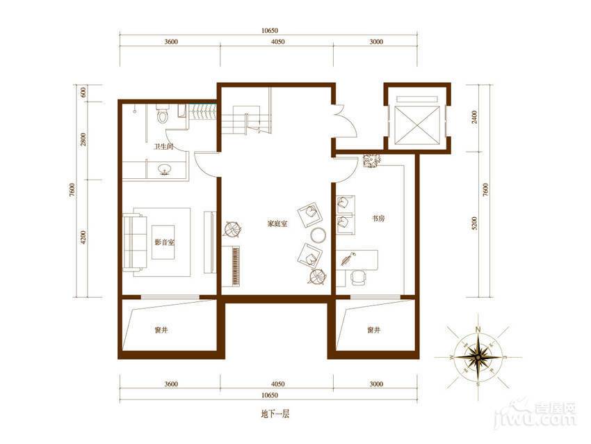 旭辉御府3室2厅2卫229㎡户型图