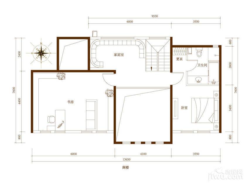 旭辉御府5室3厅3卫250㎡户型图